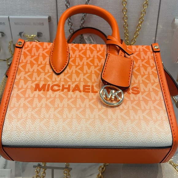 Michael Kors Mirella Extra-Small Ombré Logo Crossbody XBODY Shopper 
Poppy 
NWT - Picture 11 of 16